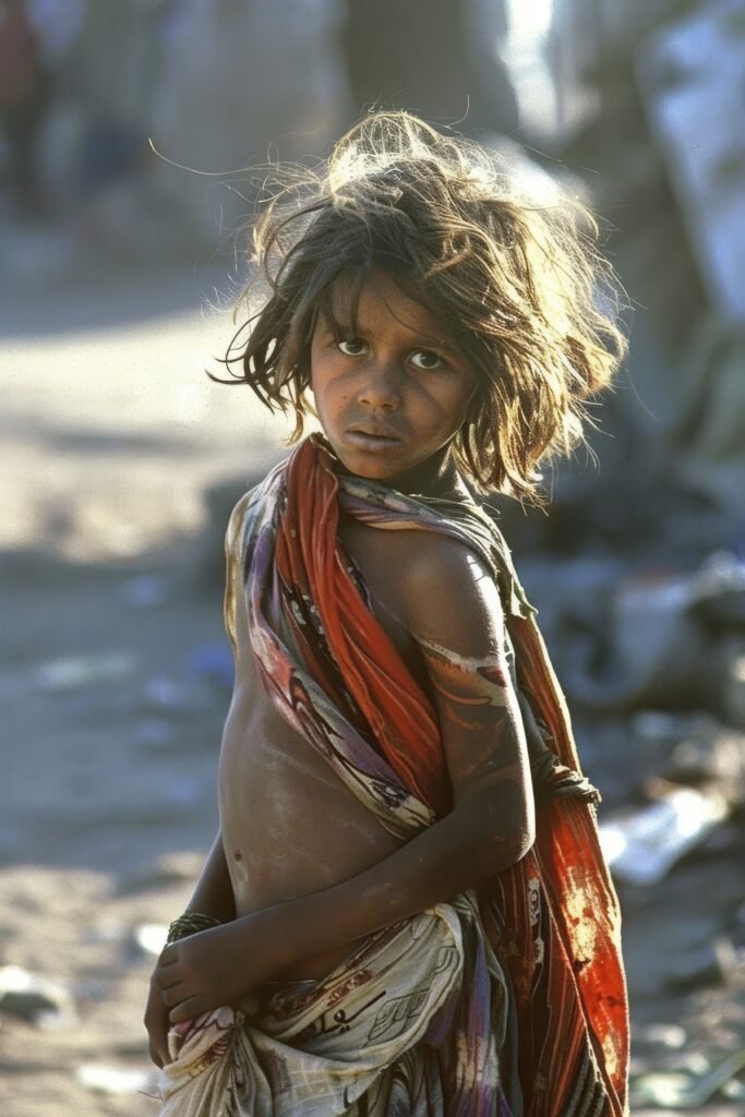 photorealistic kid refugee camp (3)